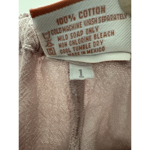 Oh My Gauze! Pants Sz 1 S/ M Dusty Rose Wide Leg Lagenlook Cotton Coastal Beach - Picture 5 of 16